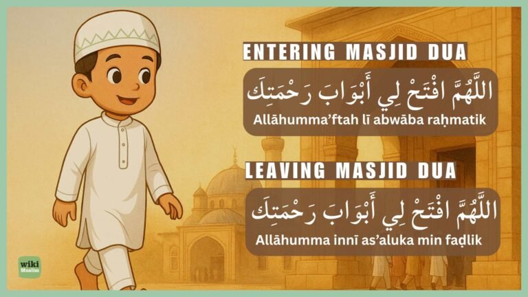 Dua For Entering and Leaving Masjid